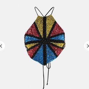 Brand new Missguided Beaded hanky top